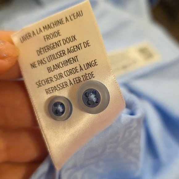 Robert Graham Button Down Shirt Light Blue Long Sleeve Formal Shirt M - Picture 13 of 13